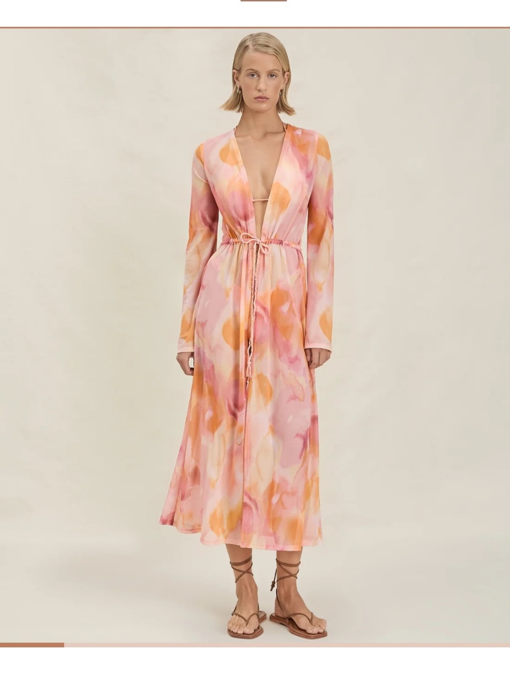 DEVON WINDSOR Oakley Robe in Sunset